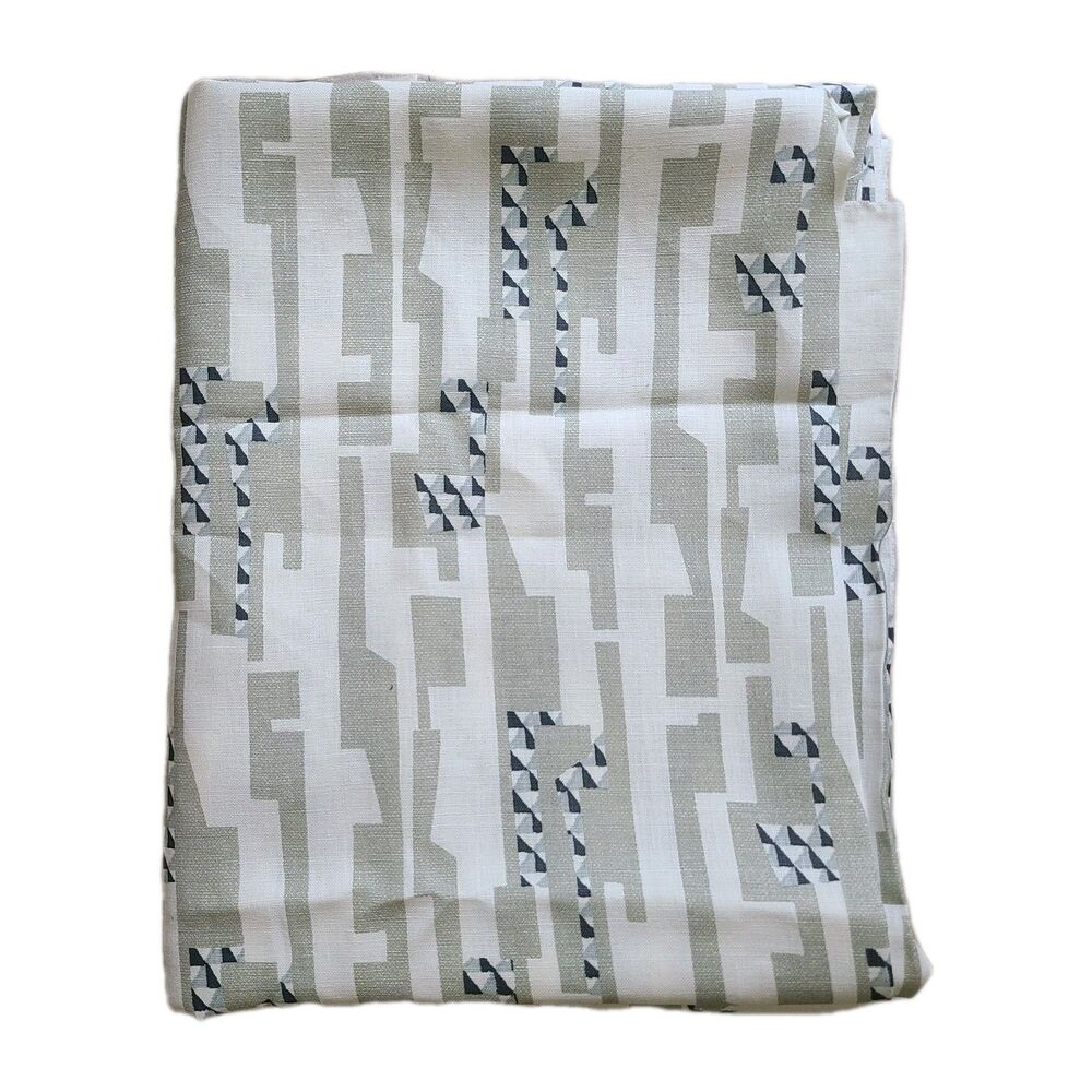 Holland & Sherry Left Bank Harlequin Stripe 100% Linen remnant 3Y 13" Gray New